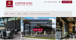 Desktop Screenshot of copperkinghotel.com
